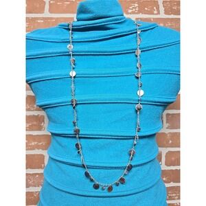 Lia Sophia Earthtone 1 Strand 33 Inch Silver Charm Necklace